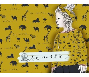 Bio Jersey Lillestoff - Be wild senf